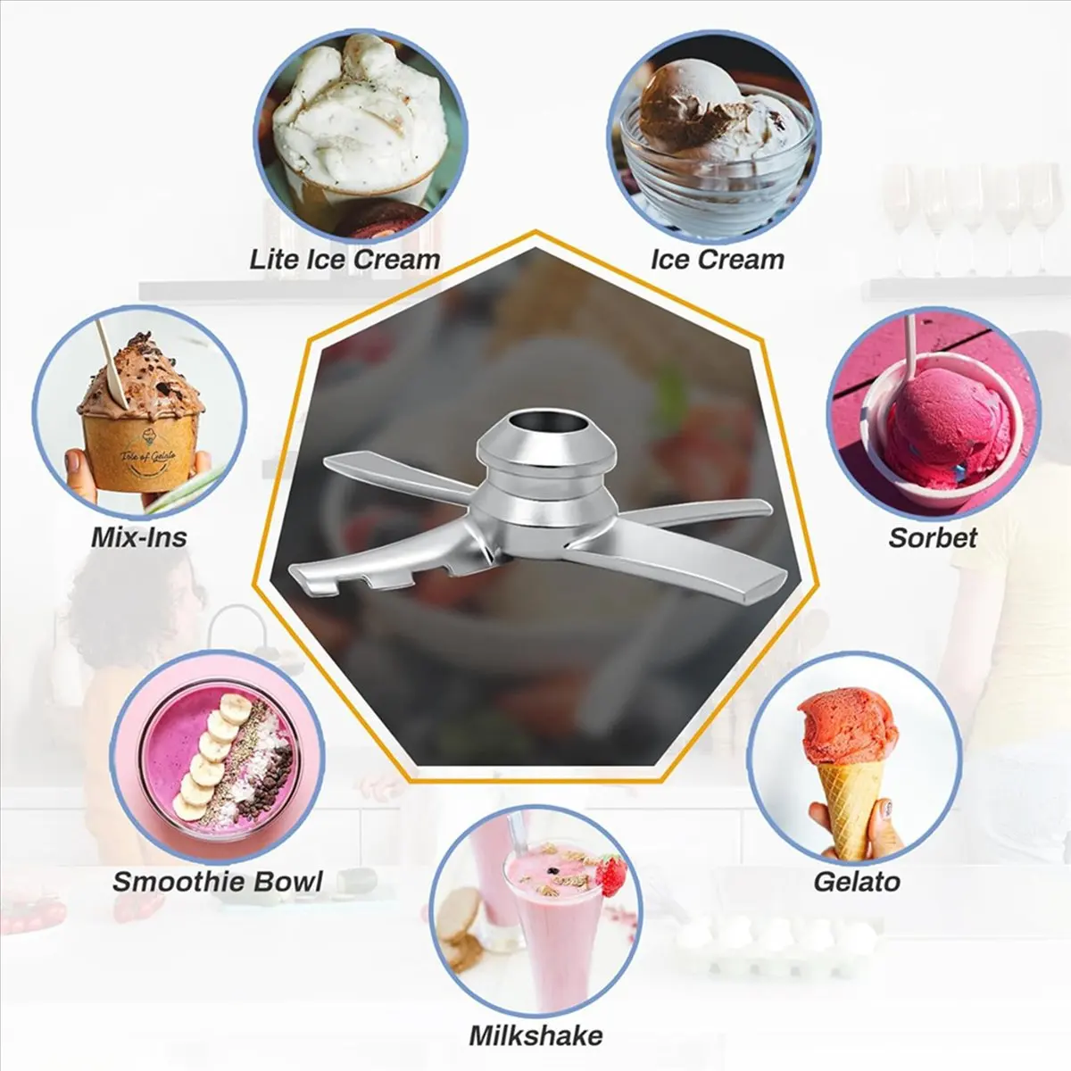 

Сменное лопаточное лезвие A17G 5X для морожениц Ninja Creami серии NC300, лопатка для смешивания NC301, CN305A, CN301CO