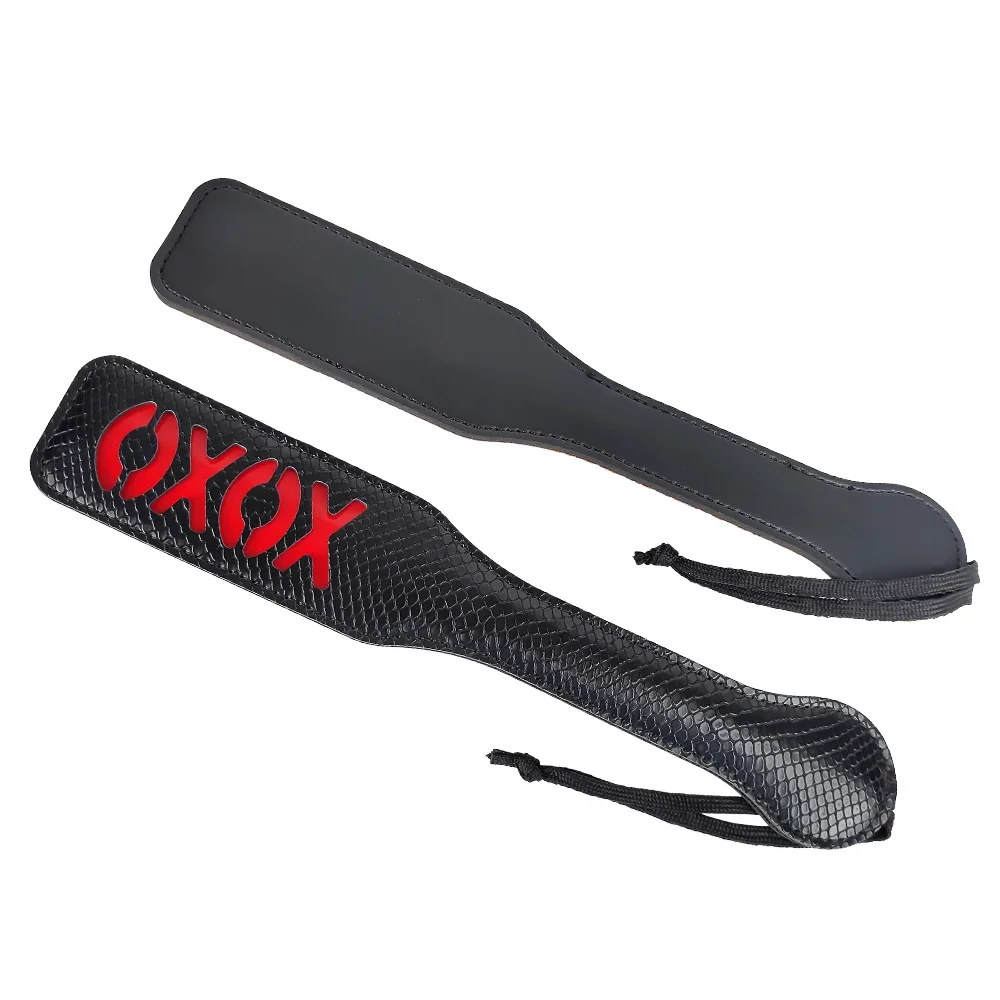 Spanking XOXO Paddle para mulheres adultas, prazer sexual, chicote e colheita de couro PU, acessórios Bondage, brinquedos SM