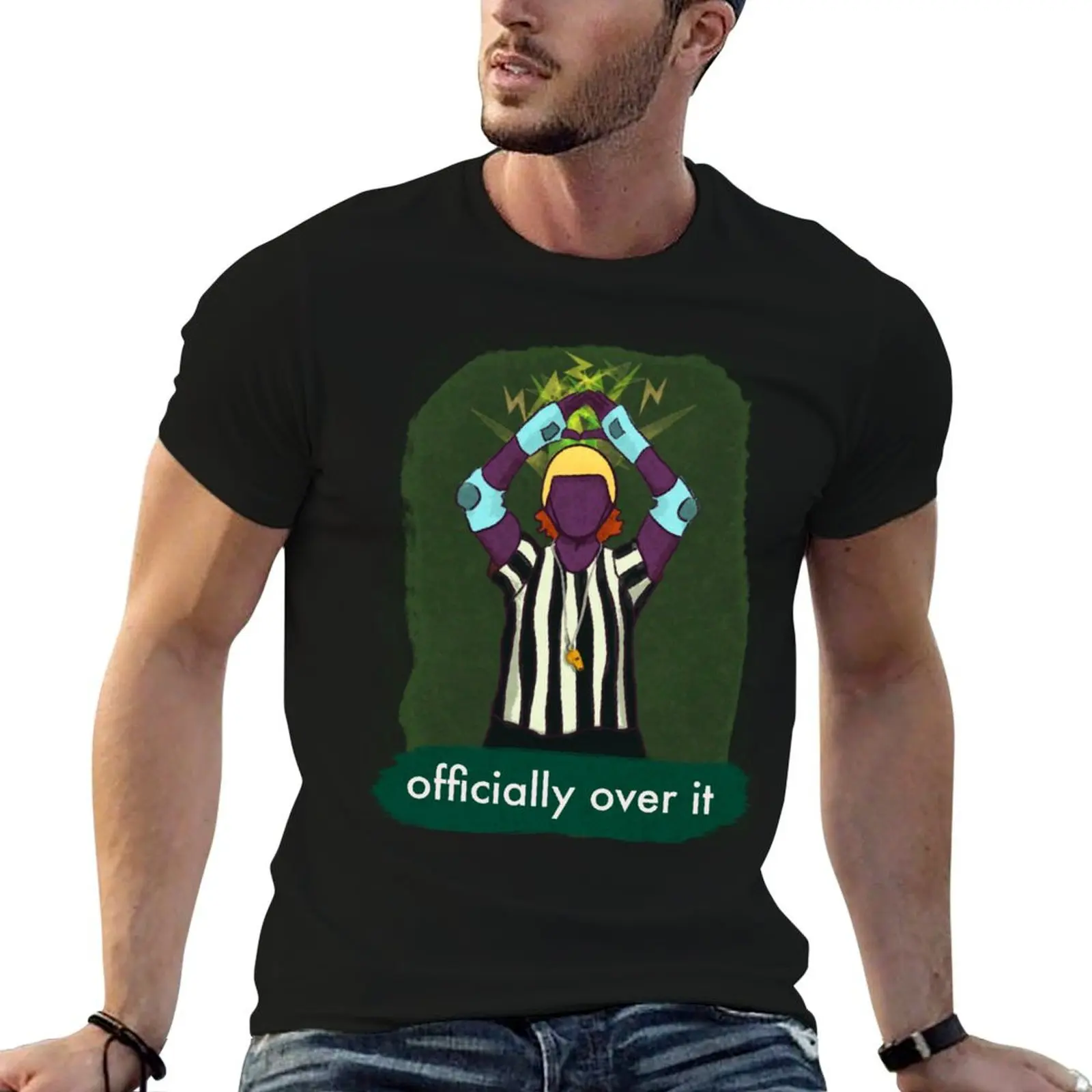 Camiseta oficial de Roller Derby Ref para hombre, camiseta de algodón, camisetas estampadas para hombre