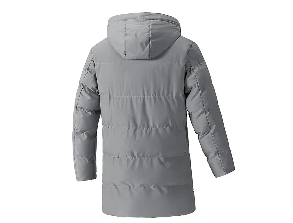 Men's Winter Hooded Puffer Parka Plus Size 7XL 8XL Thermal Warm Windbreaker Coat Mid-Long Heavyweight Casual Outdoor Jacket