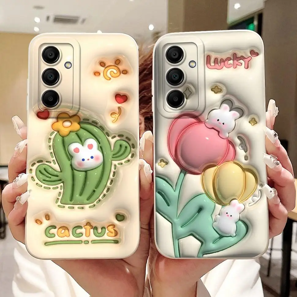 Cute Flower Cartoon Case For Samsung Galaxy A16 5G Phone Cover Protection TPU Case For Samsung A16 A15 GalaxyA16 GalaxyA15 Cover