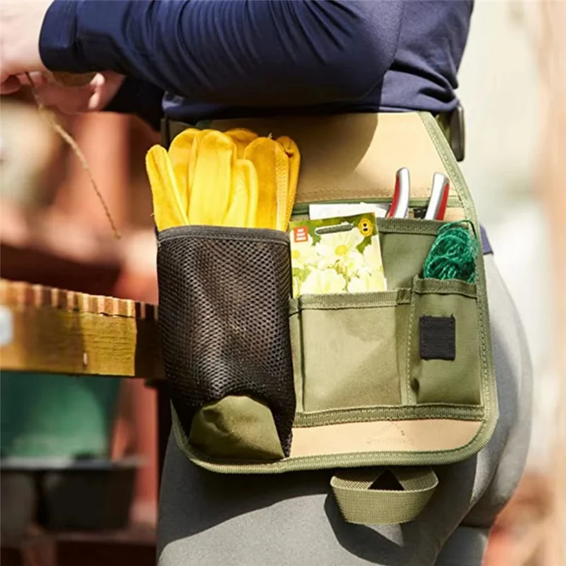 Ceinture à outils en tissu Oxford imperméable, pour ciseaux, Kit d'entretien, sac de matériel multifonctionnel, Portable et réglable pour le travail extérieur, A25F