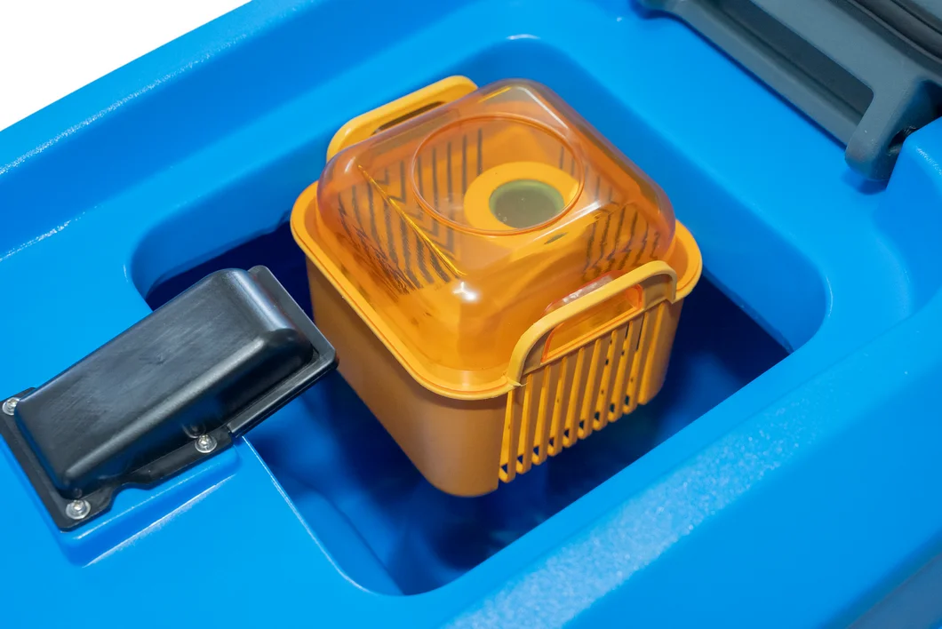 X75 เครื่องขัดพื้นแบบมืออาชีพเดินหลังเครื่องขัดพื้นเชิงพาณิชย์เครื่องทําความสะอาดกระเบื้องแปรงคู่เซรามิกไฟฟ้า