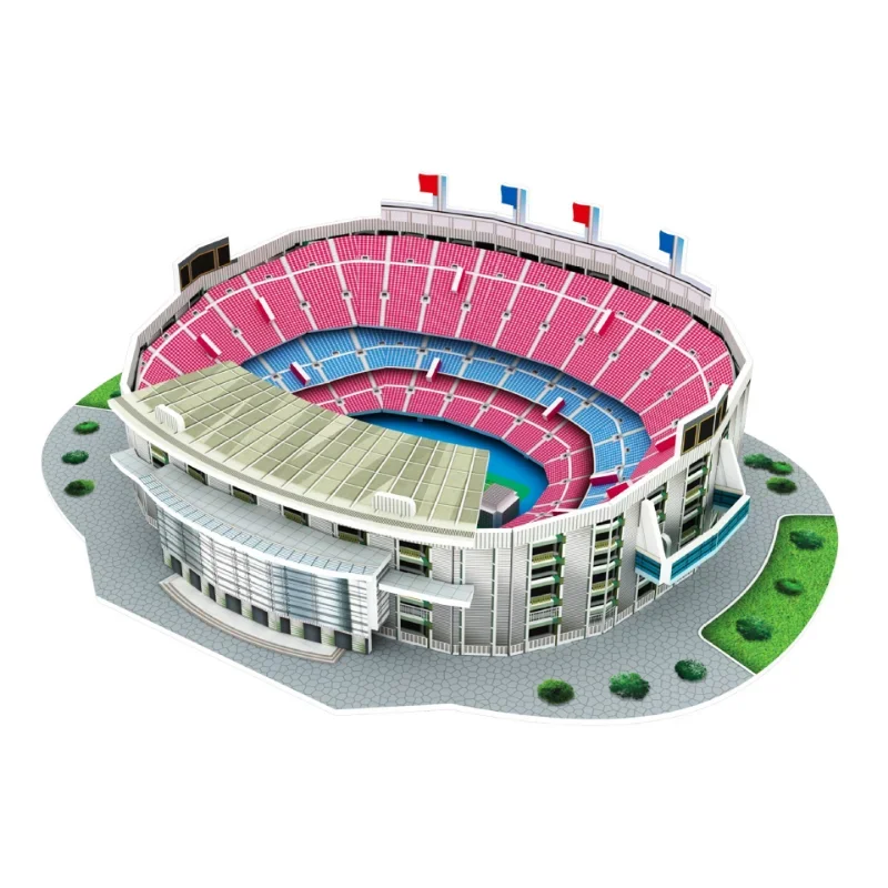 Feooe Camp Nou Stadium  DIY 3D Paper Puzzle Football Field Model Building Stadium Assembly Toys