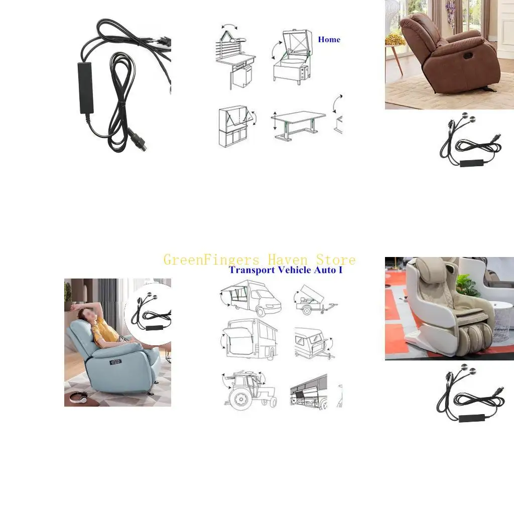 

F68D 5 Pin Touch Controllers Replacement Part for Motorized Recliners Lift Chairs Sturdy Electric Push Rods Control Box