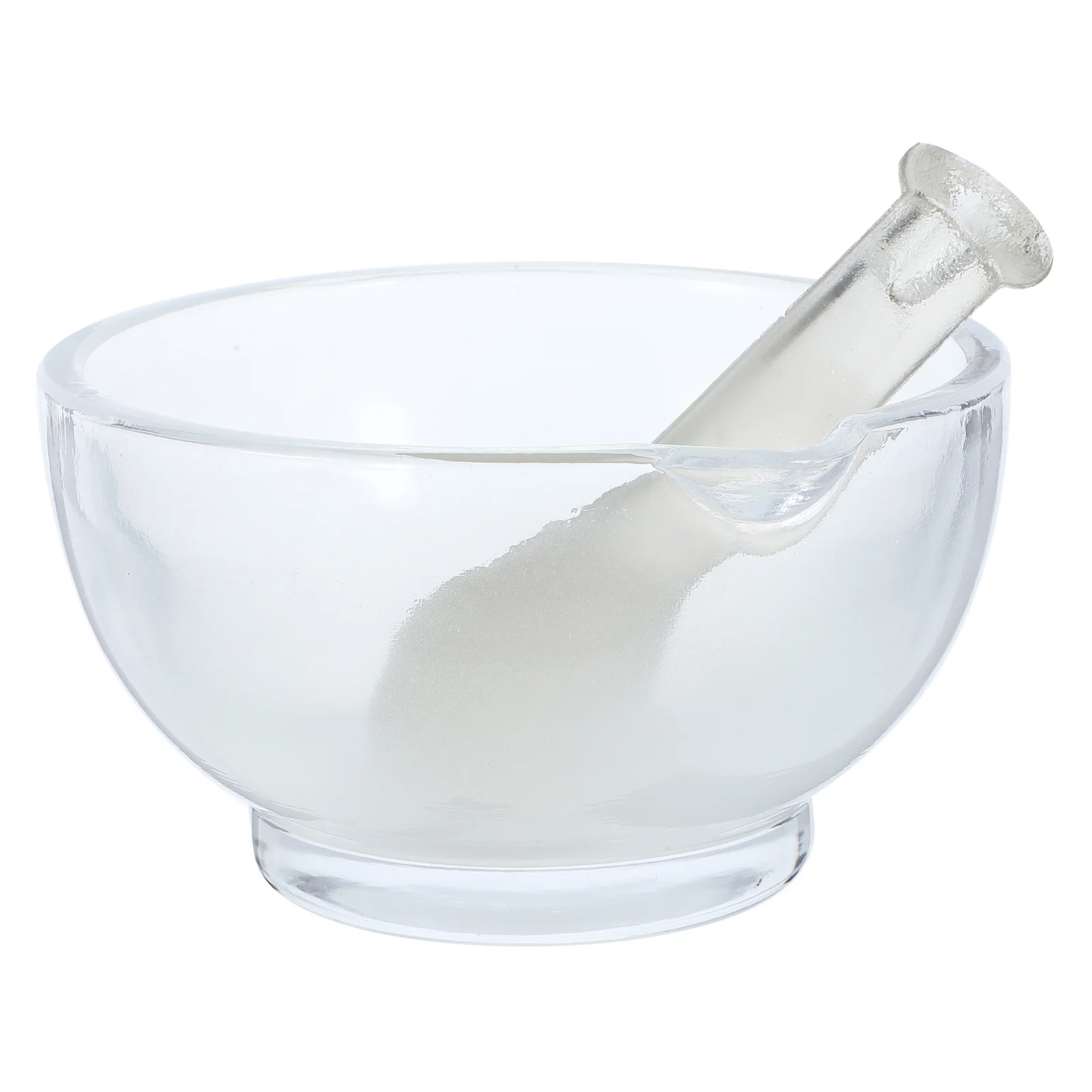 

Glass Garlic Pugging Pot Pedestal Bowl Mortar and Pestle Set Kitchen Tools Garlic Pounder for Home Restaurant