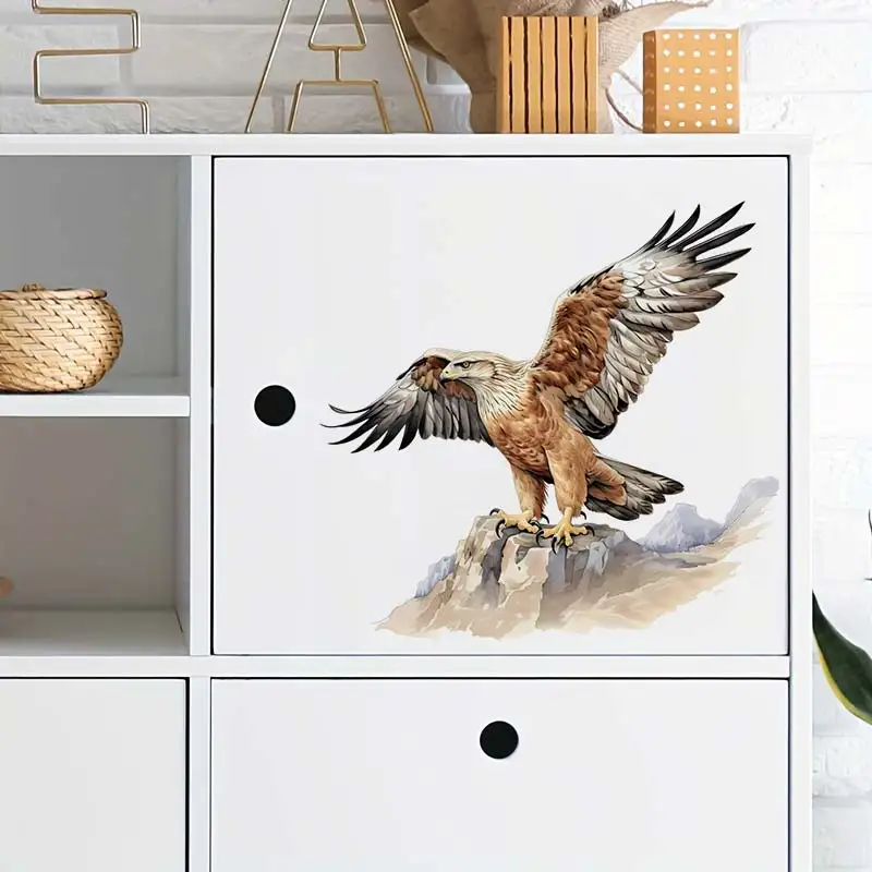 Hawk Watercolor Wall Sticker Art Mural Living Room Bedroom Cabinet Decoration Home Decor Animal Stickers S279