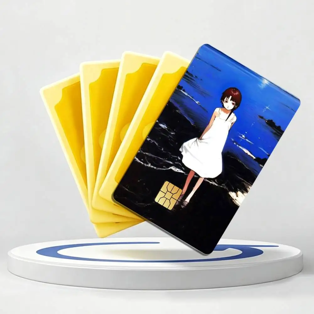 Wired Girl S-Serial Experiments L-Lain Card Stickers for Bank Access Protective Waterproof Film Cover Sticker Gift