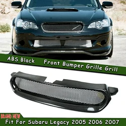 Real Carbon Fiber Car Front Grille Grill Racing Upper Replacement Bumper Hood Mesh Grid Auto Kit For Subaru Legacy 2005-2007