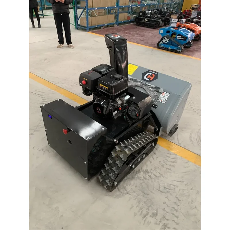 Household Rubber Crawler Snow Blower for North America Automatic Two-Stage Snow Thrower for Heavy Winter Snow Anti-slip Track