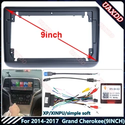 For 2014-2017  Grand Cherokee 9INCH Car Radio Android Stereo audio screen multimedia video player navigation Harness frame