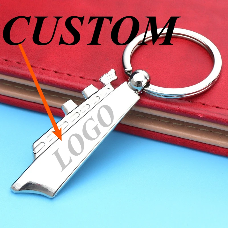 

1pc Custom Keychain Personalized Metal Cruise Ship Navigation Ship Customized Key Ring Car Accessories Gift Wholesale