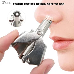 Hot Nose Trimmer for Men Stainless Steel Manual Trimmer for  Nose Vibrissa Razor Shaver Washable Portable Nose Ear Hair Trimmer