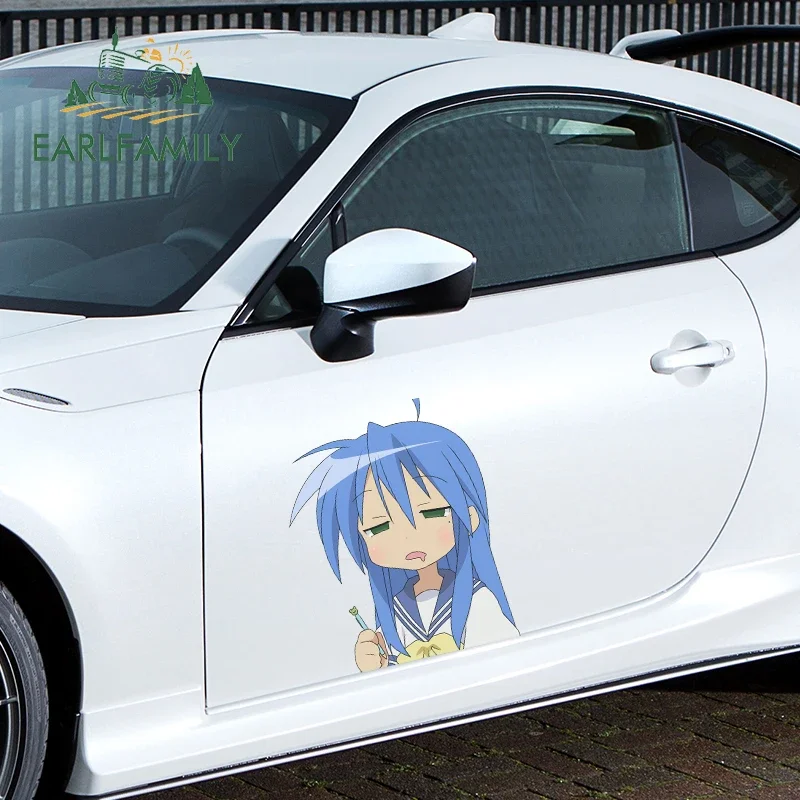 

EARLFAMILY 43cm x 34cm For Kawaii Loli Auto Car Accessories Stickers Vinyl Material Decal Motorcycle Personality Creative Decor