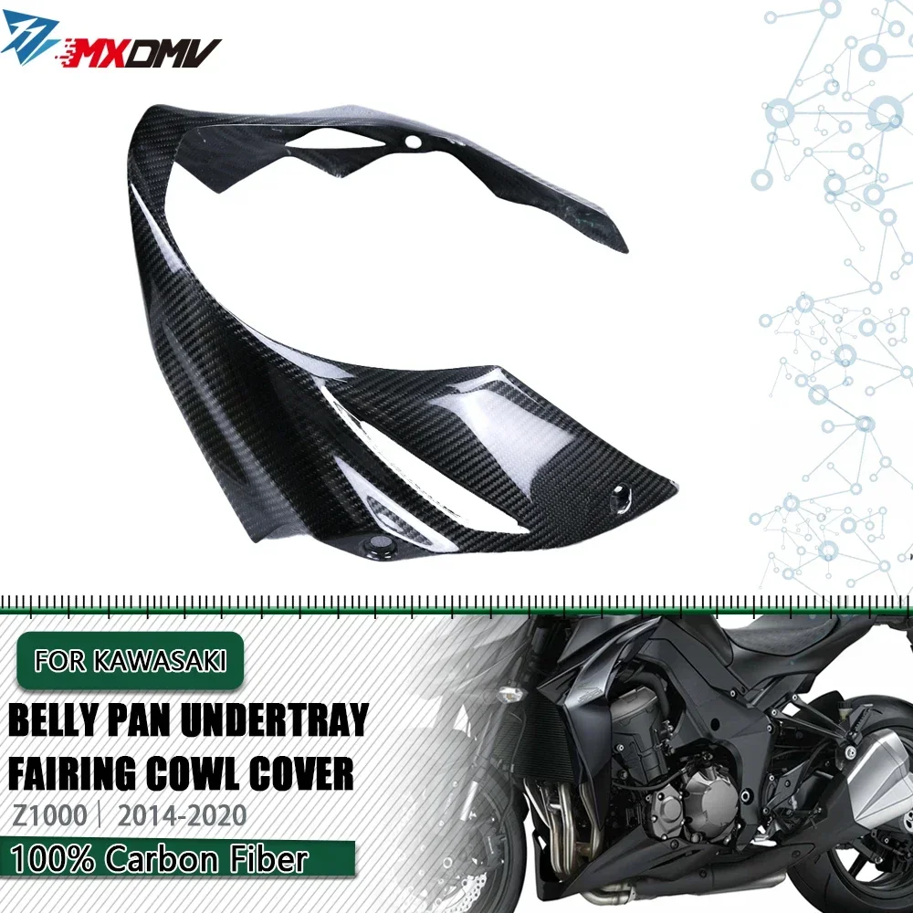 

100% Carbon Fiber Belly Pan Undertray Fairing Cowl Cover For Kawasaki Z1000 2014 - 2021 Motorcycle Accessories Belly Pan