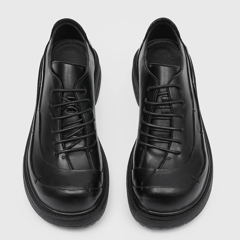 

Men's Big Head Derby Shoes Business Casual Leather Shoes All-Match Summer New Fashion Casual Thick Bottom Shoes