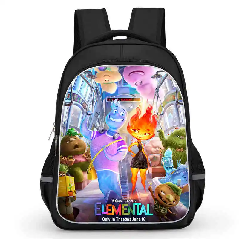 

Детский школьный рюкзак с двойным карманом на молнии, школьный рюкзак ElementTal с рисунком для мальчиков и девочек, прочный детский рюкзак 16 дюймов