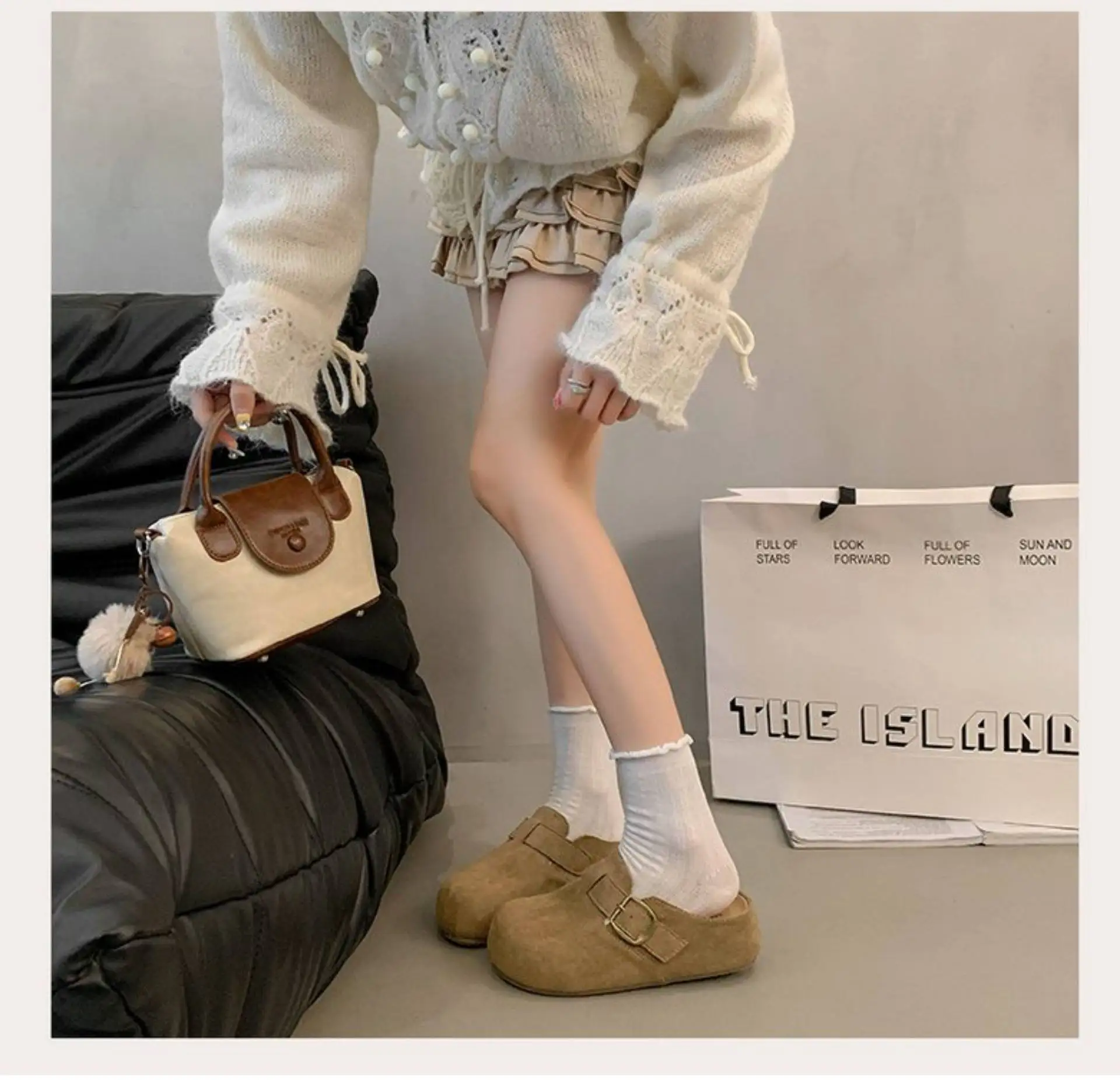 2026 Kork-Wildleder-Pantoffeln für Damen, Modische Clogs, Klassische Kork-Antirutsch-Outdoor-Pantoffeln mit Fußgewölbestütze – Detail 21