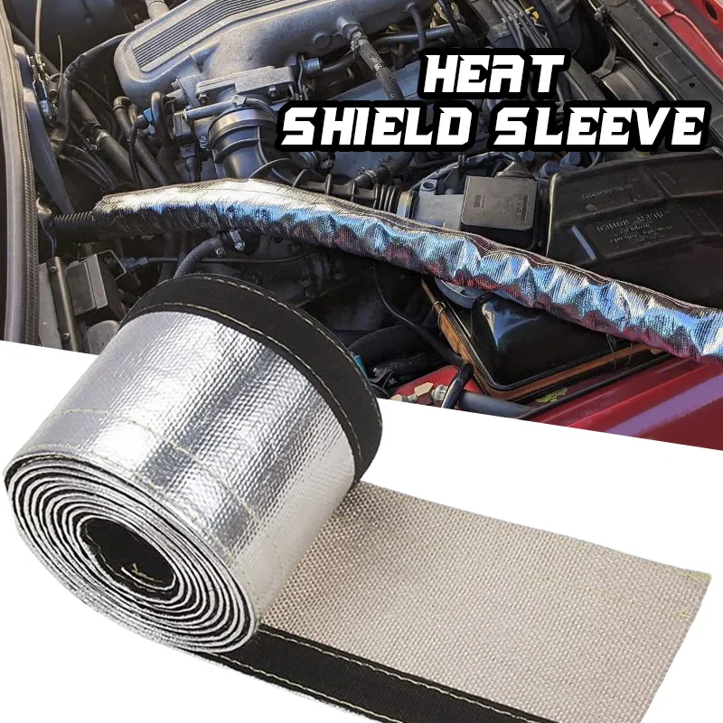1M Metallic Heat Shield Thermal Fire Sleeve Insulated Wire Hose Wrap Loom Tube Protect Cover 10/15/20/25/30/50MM Car Accessories