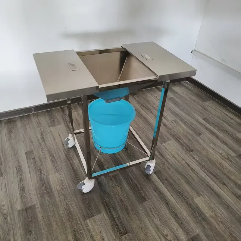 for Large Capacity Modern Stainless Steel Medical Garbage Truck Hospital Furniture Drug Change Cart Four Wheel Clinic Trolley