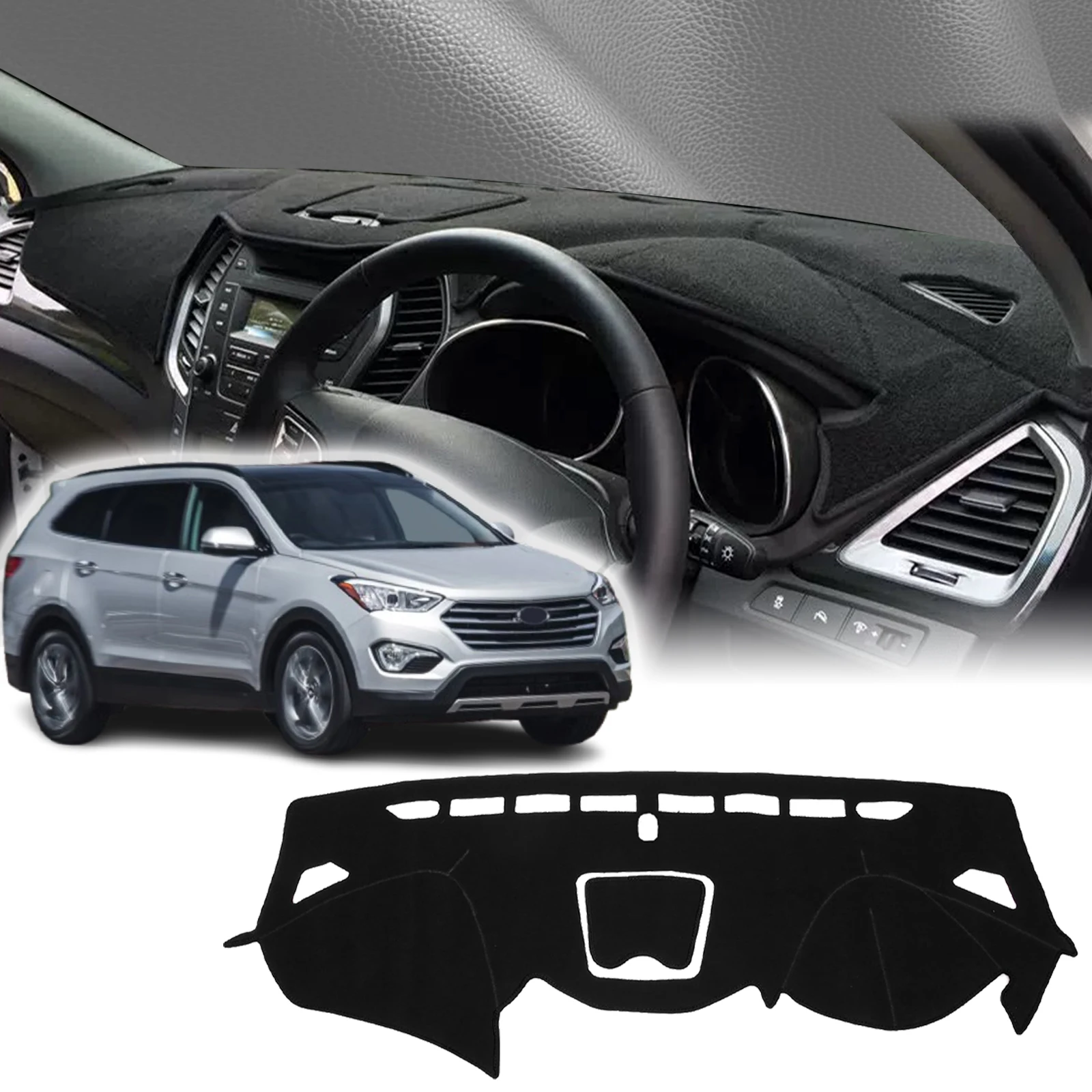 

fit for Hyundai Santa Fe Santafe 2013 2014-2018 Car Accessories Protective Carpet Dashmat Dashboard Cover Pad DashMat Sunshade