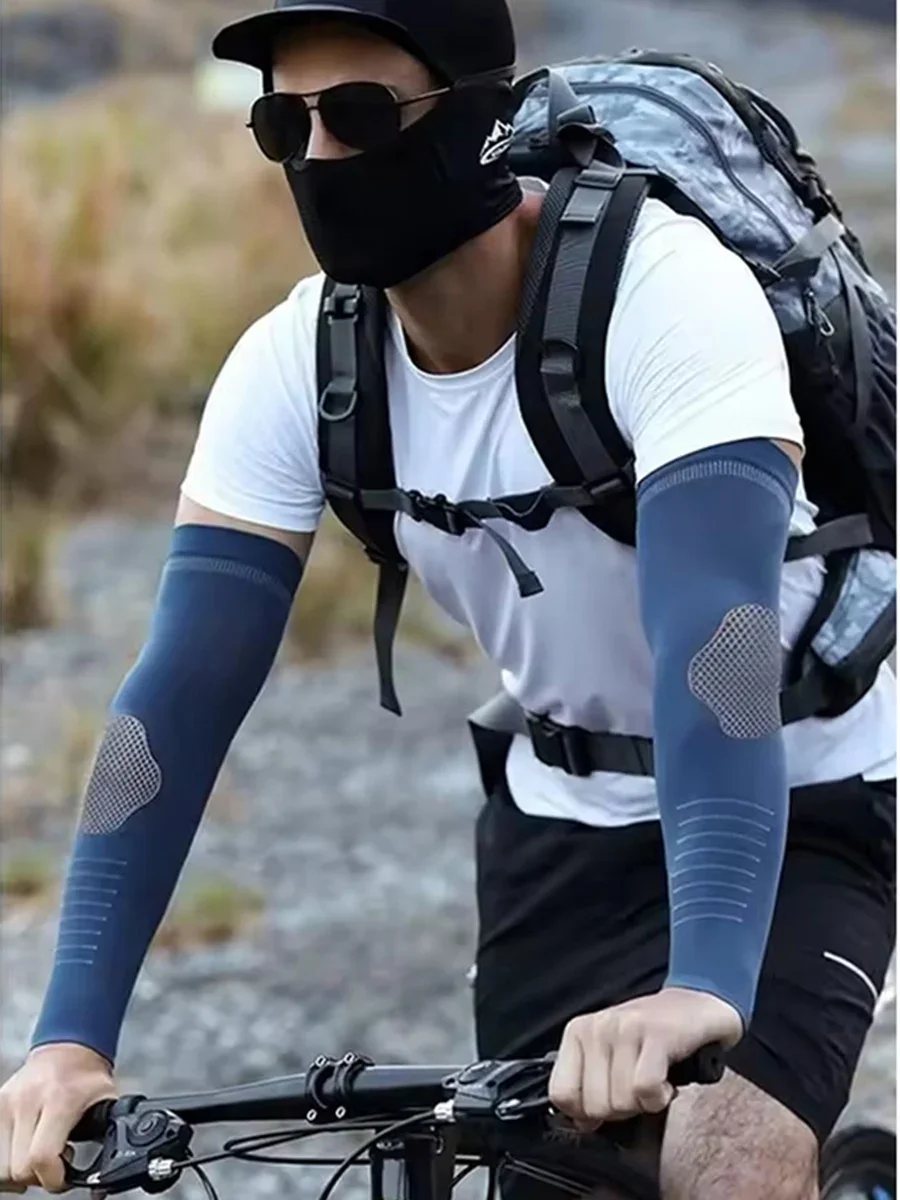 AliExpress NONE Summer Sun Protection Ice Silk Sleeves Quick Drying Cycling Sleeves Breathable Cooling Sweat Absorbing Elastic Hiking Sleeves