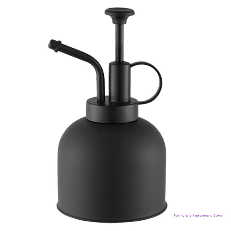 

C63E 300ml Mini Plant Flower Watering Can Sprayer Stainless Steel Vintage Spraying Hairdressing Pot for Mister Garden Tool