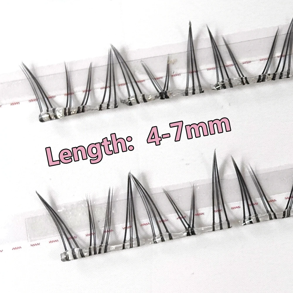 NO NEED GLUE NO Band Invisible Band Individual Bottom Eyelash Cluster Extension Lower False Eye Lashes Short Natural Looking