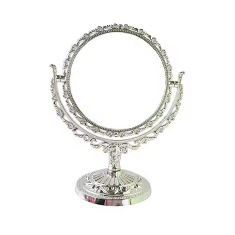 Double-sided Rotation Makeup Mirror With Frame High Definition Desktop Makeup Mirror 360 Degree Rotation Vintage Cosmetic Mirror