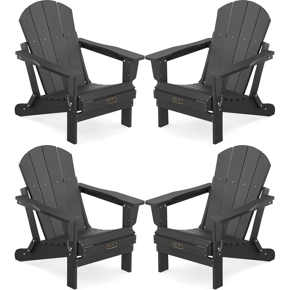 

Комплект из 4-х кресел Adirondack для улицы, черный цвет