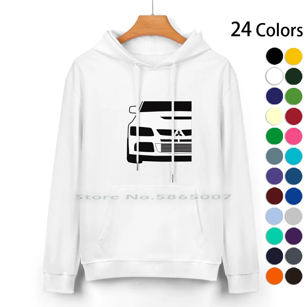 Lancer Evo-Close Up Zoom Corner Sticker / Tee Design Pure Cotton Hoodie Sweater 24 Colors Evolution 5 6 7 8 9 Mr Ralliart