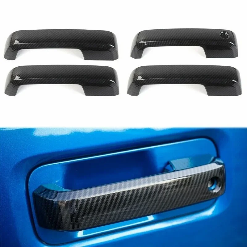 

For 2015-2020 Ford F150 Black Carbon Fiber Print Look 4 Door Handle Covers F-150 Car Accessories