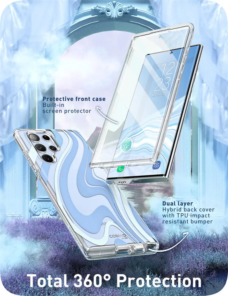 For Samsung Galaxy S23 Ultra Case 6.8“ (2023 Release) I-BLASON Cosmo Slim Stylish Protective Case with Built-in Screen Protector