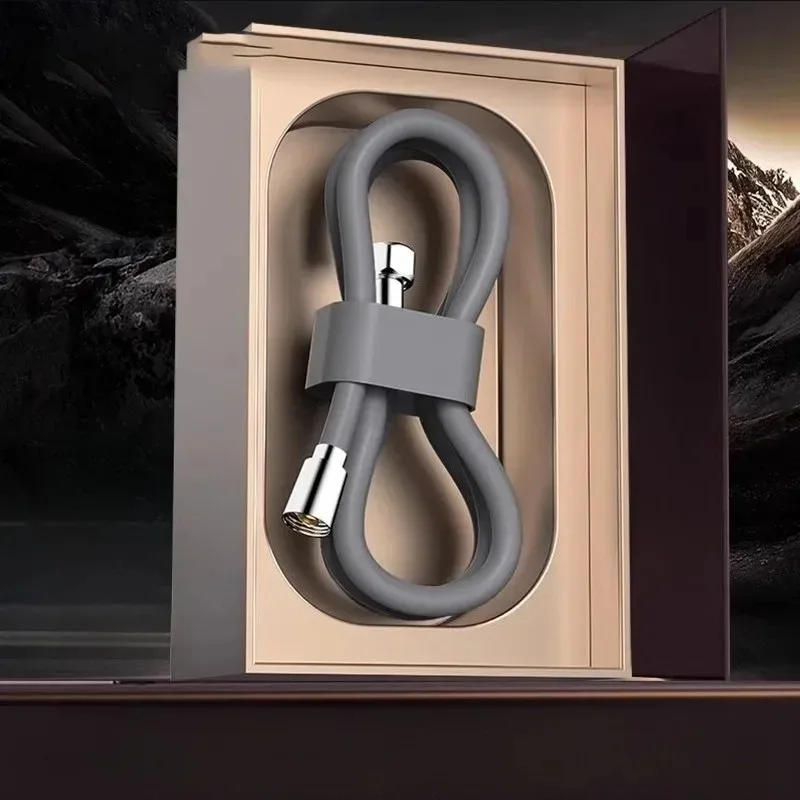 صلابة تصميم الحمام سيليكون دش أنبوب الانحناء بشكل تعسفي خرطوم انفجار برهان مكافحة لف دش رئيس خرطوم تستخدم عالية