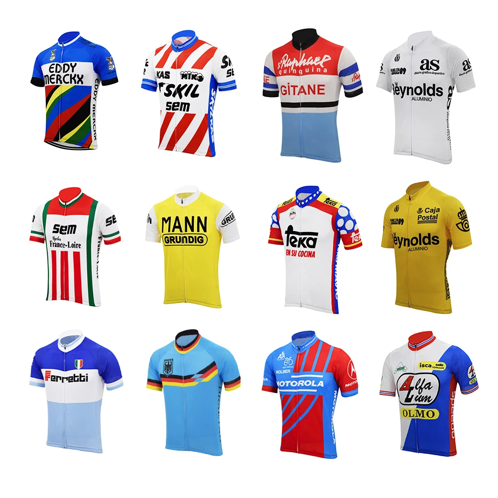 Reynolds Retro Cycling Jersey Men Short Sleeve VillageCycling Bike Clothing Cycling Wear Jersey Bicycle Clothes Eddy