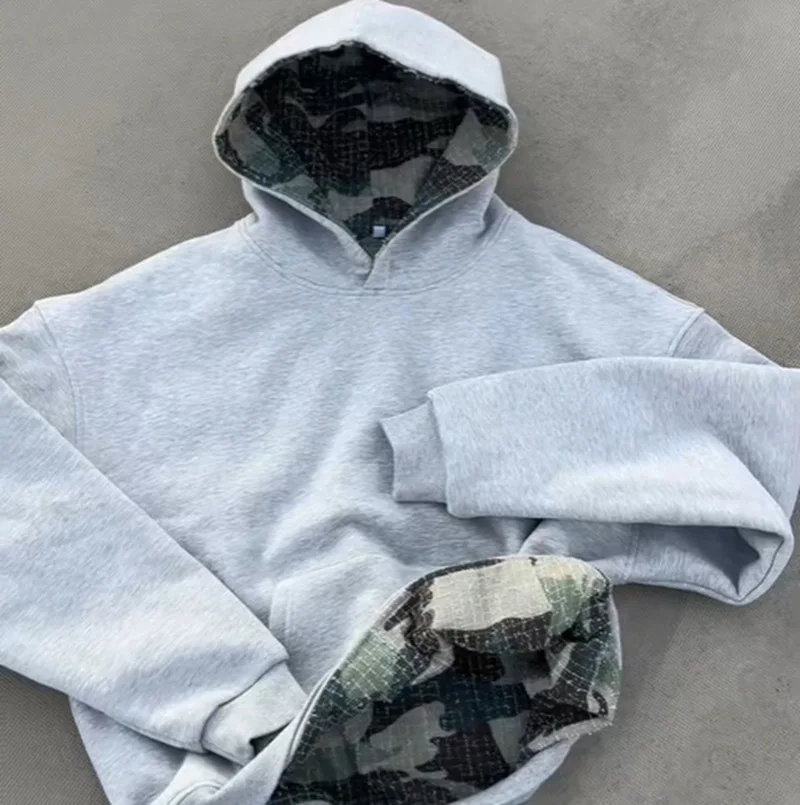 2025 Autumn and Winter New Fashionable Hooded Long Sleeved Camouflage Casual Hoodie with Front and Back Wear