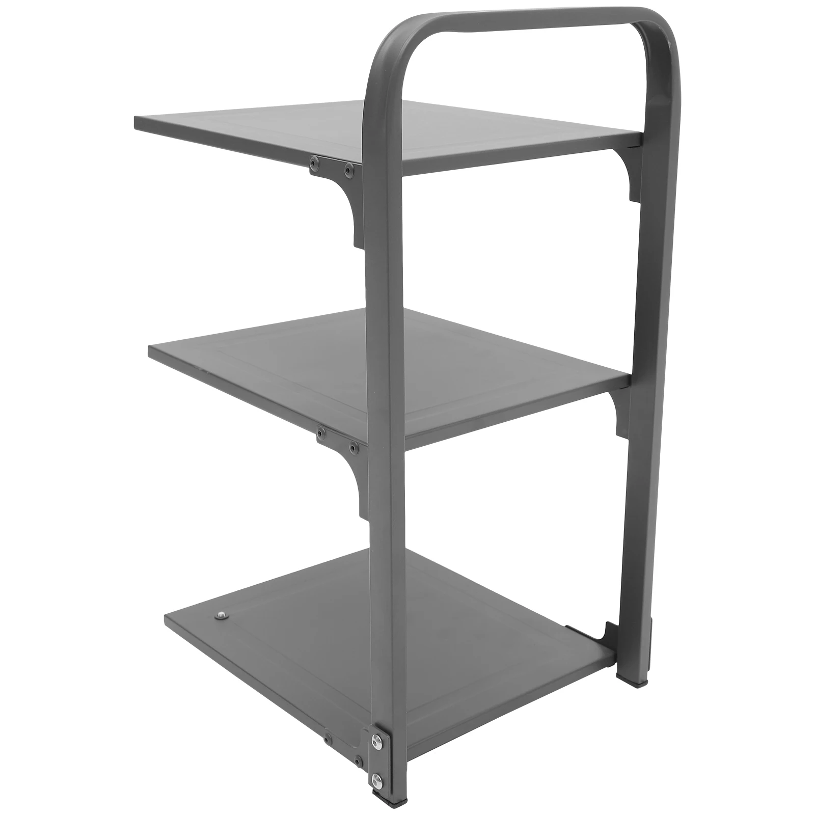 

Foldable Kitchen Pot Rack Heavy Duty Carbon Steel Pan Organizer for Cupboard Countertop Multi-Layer Storage Space Saving