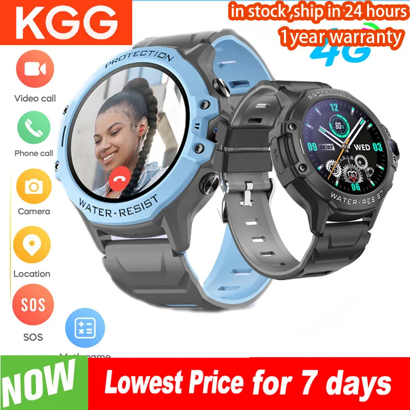 New 4G Kids Smart Watch Phone GPS LBS WIFI Location SOS Video Call Remote Monitor IP67 Waterproof  Smartwatch Children Clock