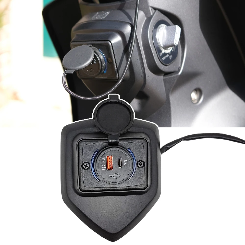 Kit de puerto USB PD TYEP-C de cargador rápido con conector compatible con Honda C125 Super Cub 125