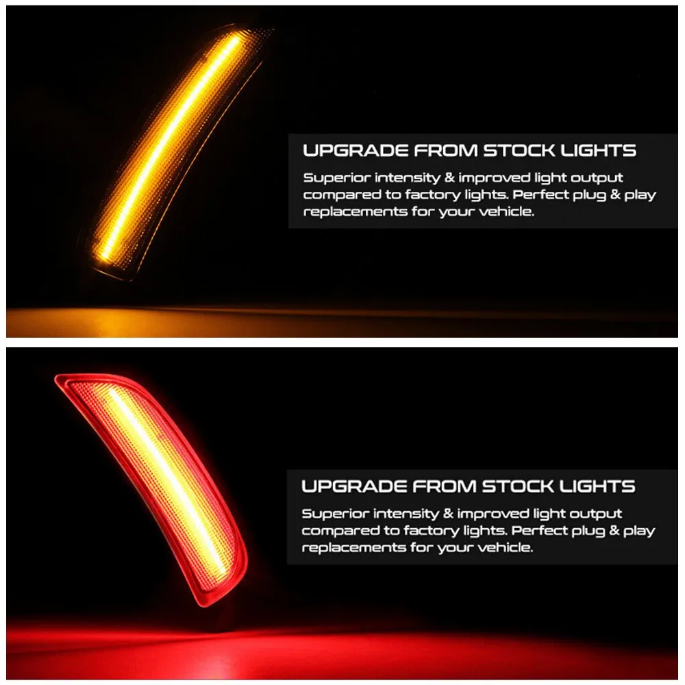 4x LED Fender Side Marker Signal Light Yellow Red for Mazda Miata MX5 2016 2017 2018 2019 2020 2021 2022 Accessories Bumper Lamp