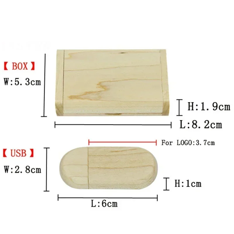 JASTER-USB 3,0 de madera con caja personalizada, pendrive de 8GB 16GB 32GB 64GB Flash Drive, de alta velocidad, logotipo, disco U