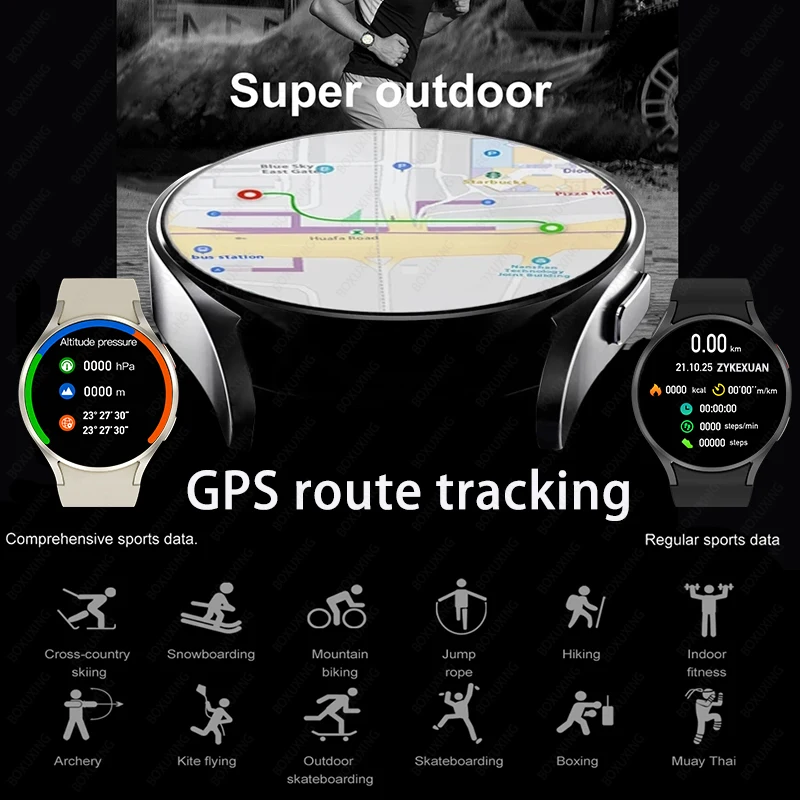 2024 New GPS Track For Samsung Galaxy Watch 6 Smart Watch Men Amoled Always Display Body Temperature Clock BT Talk Smart Watch