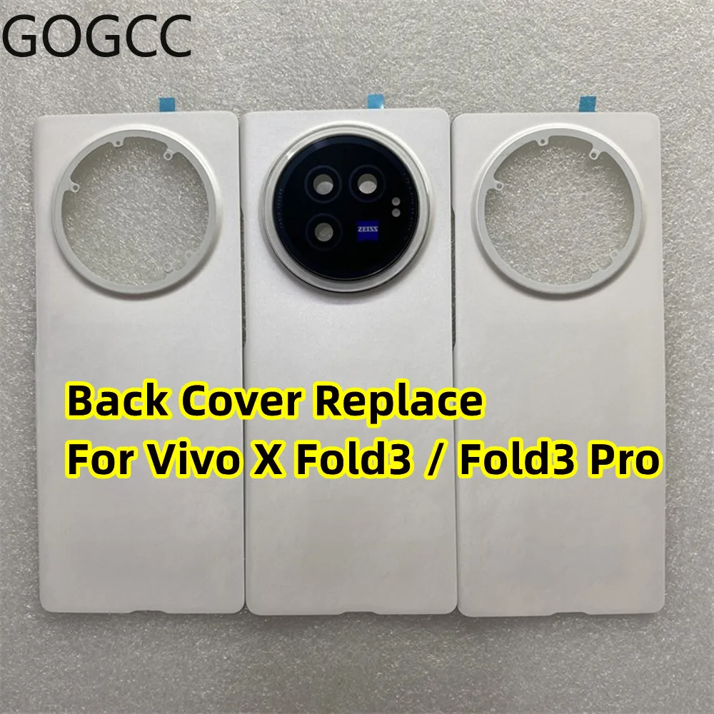 

Repair Back Cover For Vivo X Fold 3 / X Fold3 Pro Rear Battery Glass Door Shell Case Lid Housing + Lens Frame Replacement Parts