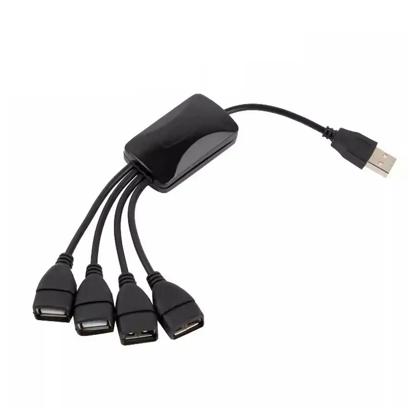 1Pcs USB 2.0 Extension Data Cable 1 Male To 4 Female USB HUB Splitter Extend Cable Power Adapter Socket