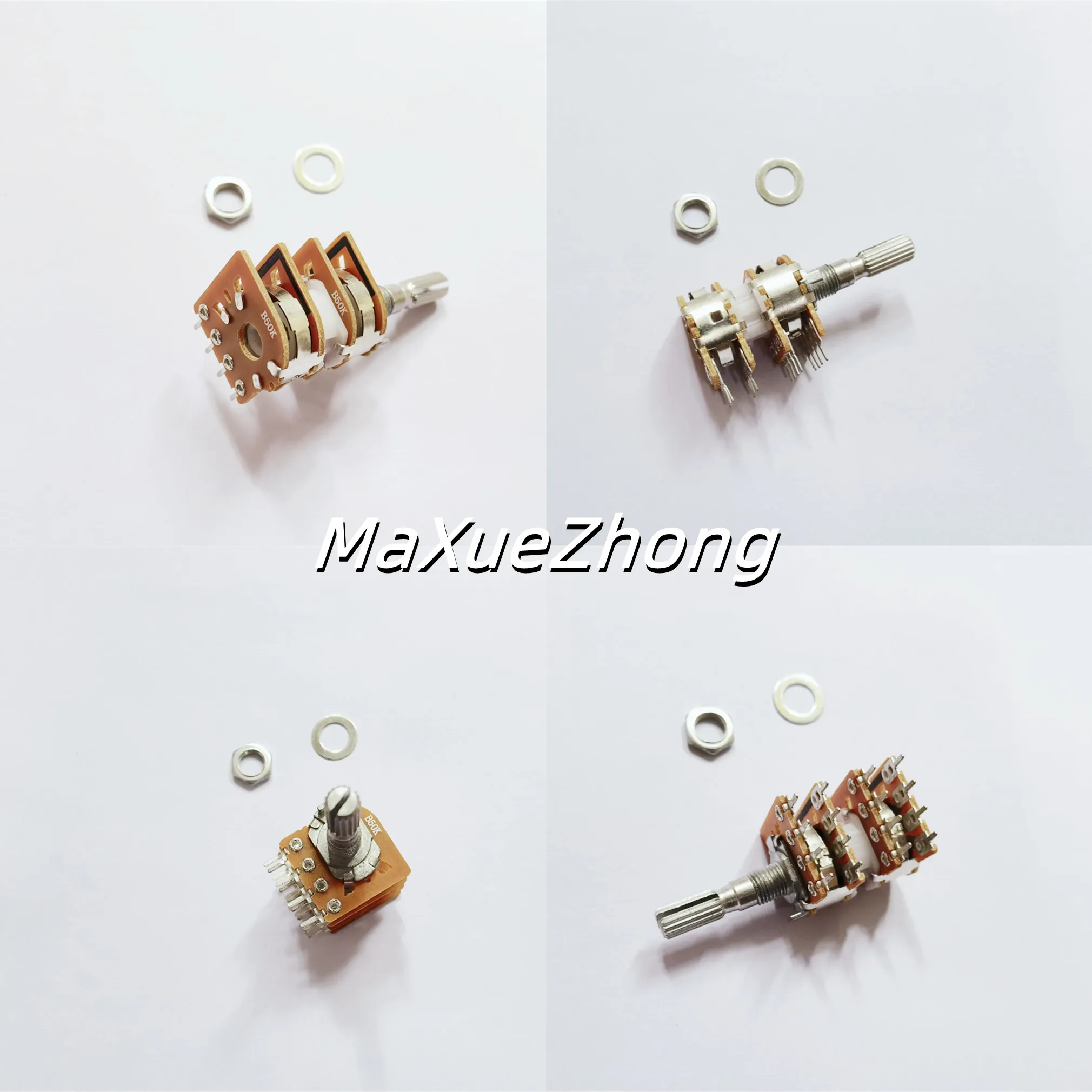 

Original new 100% 148 quadruple with tap potentiometer B50Kx4 B100Kx4 handle length 25mm flower 16pin with step (SWITCH)