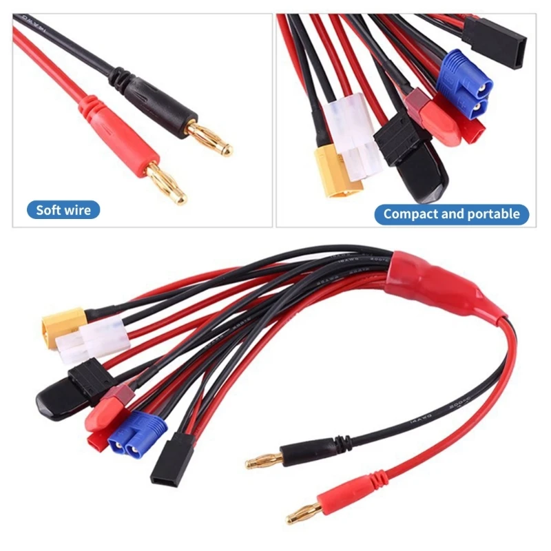 1 to 8 Battery Charging Plug Convert Cable For Remote Control Car Rechargeable Battery-power Aircrafts