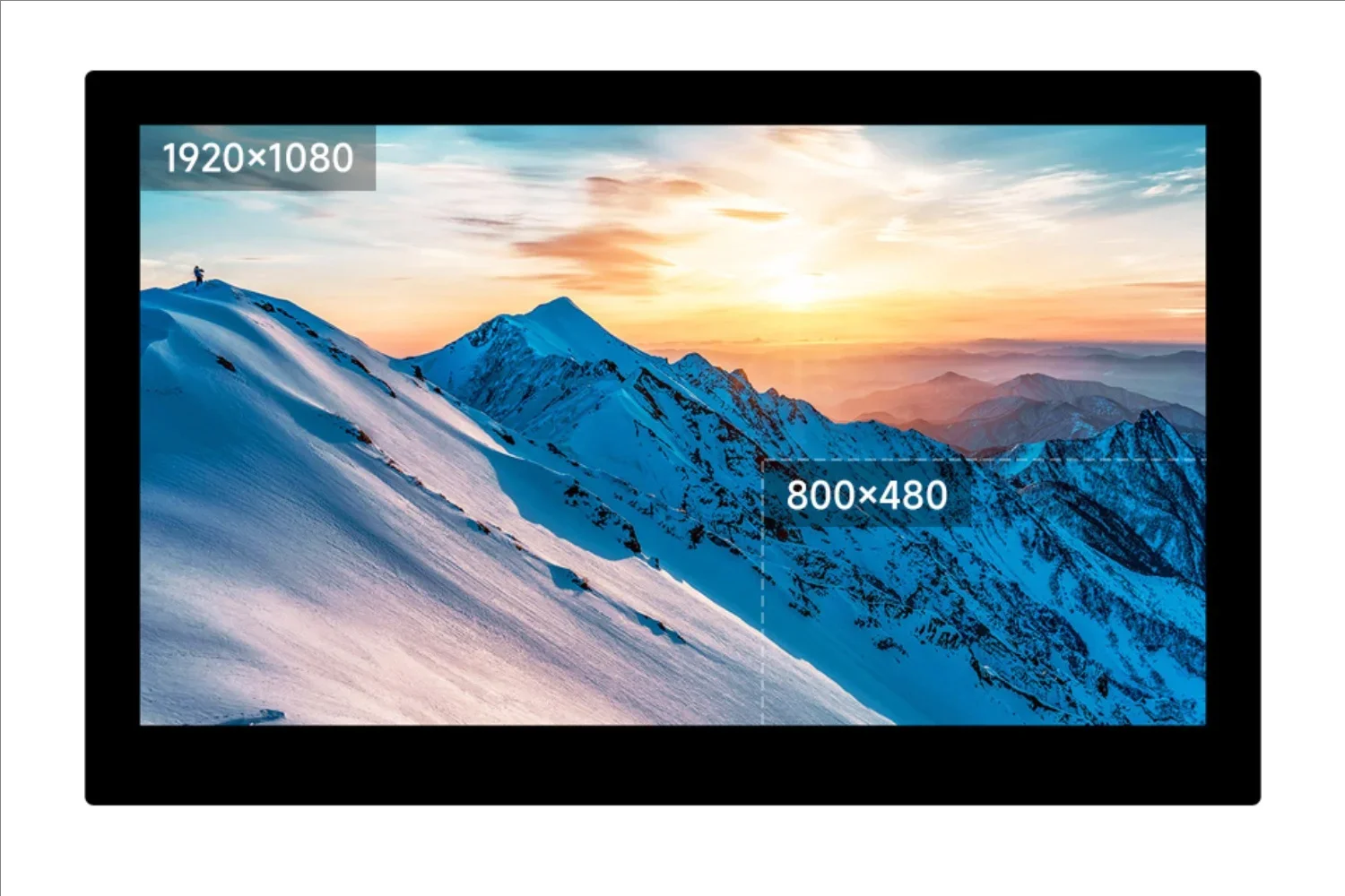 13.3inch High Resolution DSI Capacitive Touch Display, 1920 × 1080, IPS, Toughened Glass Panel, DSI Interface, 10-Point Touch