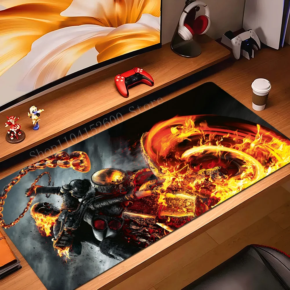 

Ghost Rider Mousepad Mouse Mat Desk Mat With Pad Gaming Accessories Prime Gaming XXL Keyboard Pad