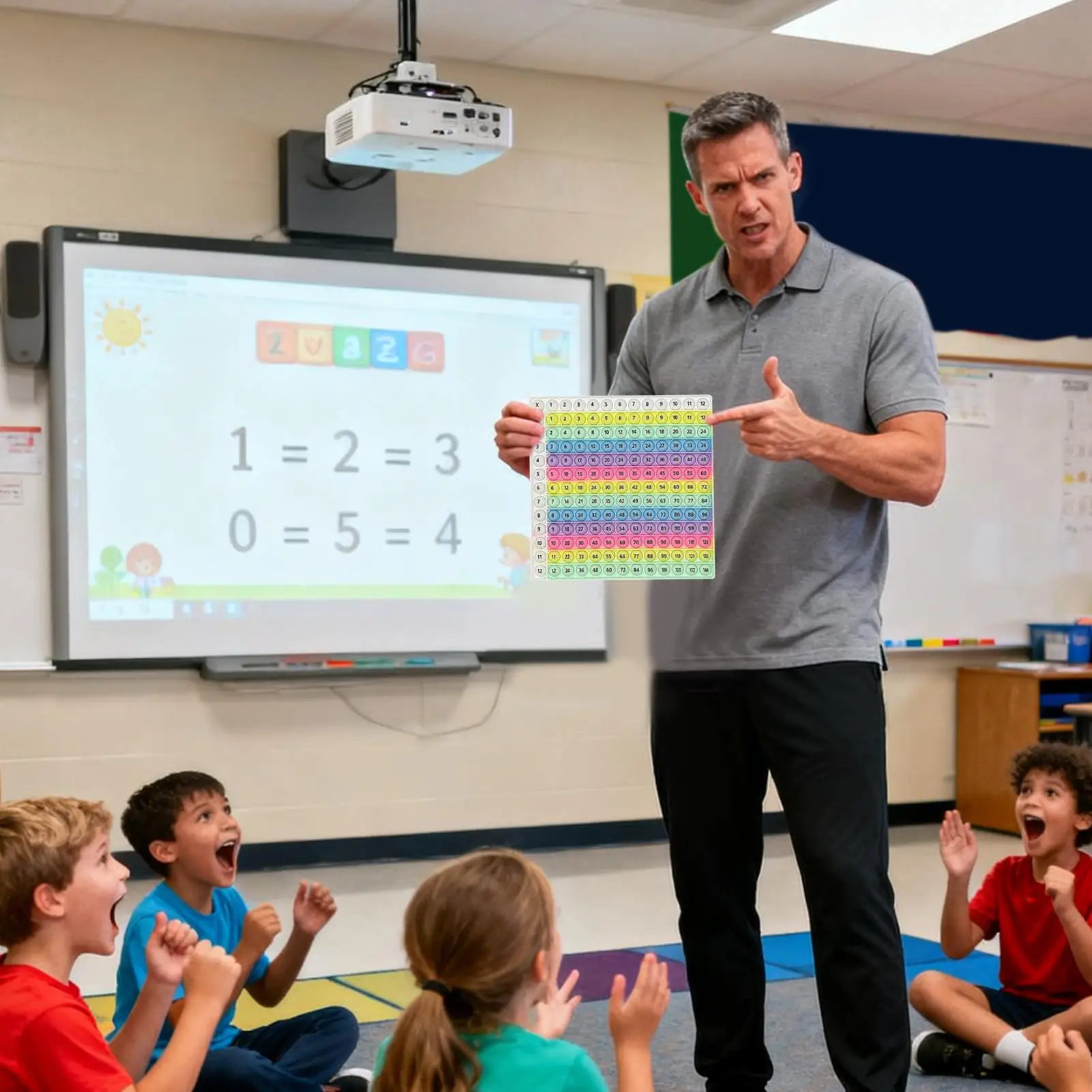 Juegos de multiplicación de matemáticas, tabla antiestrés, juguetes educativos, juego de mesa de matemáticas de arcoíris de silicona para estudiantes, niños y niñas