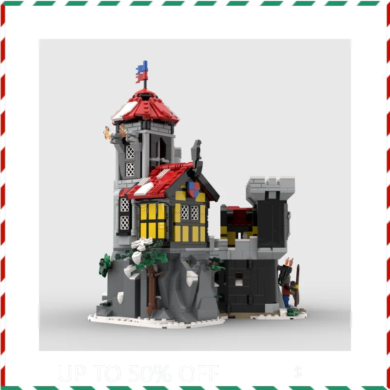 القرون الوسطى التنين القلعة اللبنات ملحمة التنين المحارب القلعة أطقم منمذجة الخيال فارس الطوب مجموعة للكبار عرض هدية